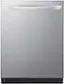 Front. LG - Top Control Smart Built-in Stainless Steel Tub Dishwasher with 3rd Rack, QuadWash Pro and 46dBA - Stainless Steel.