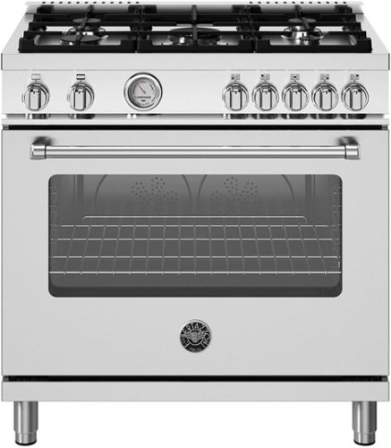 Bertazzoni - 36" Master Series range - Gas oven - 5 aluminum burners - Stainless Steel-Front_Standard 