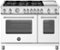 Bertazzoni - 48" Master Series range - Gas Oven - 6 aluminum burners + griddle - White-Front_Standard