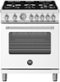 Bertazzoni - 30" Master Series range - Gas oven - 5 aluminum burners - White-Front_Standard