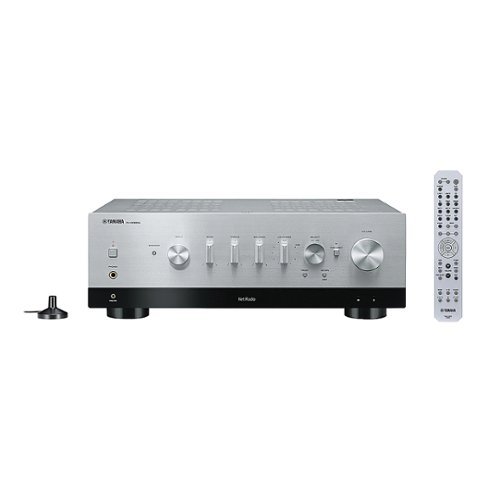 Yamaha - Bluetooth 240-Watt 2.0-Channel Network Stereo Receiver with Remote - Silver