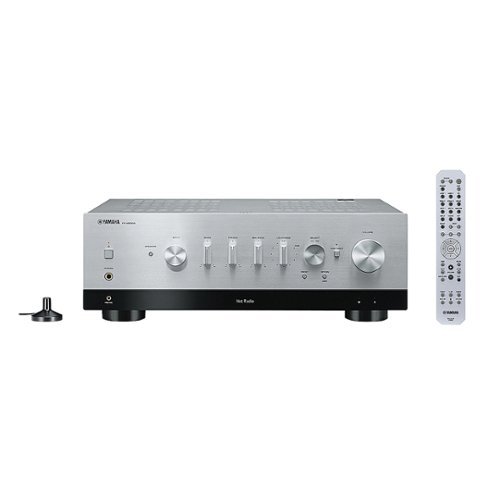 Yamaha - Bluetooth 240-Watt 2.0-Channel Network Stereo Receiver with Remote - Silver