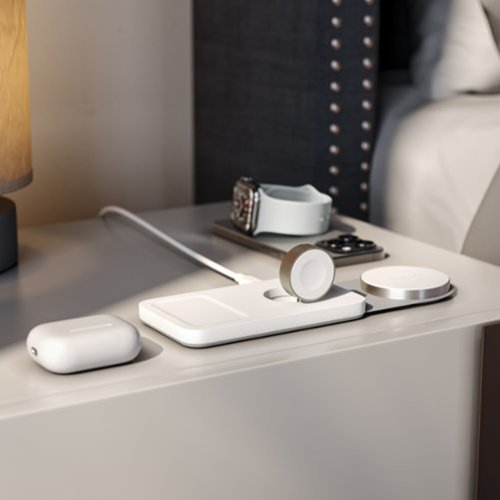 JOURNEY SWIV 3-in-1 Foldable Wireless Charging  Station - White BUY IN SINGAPORE
