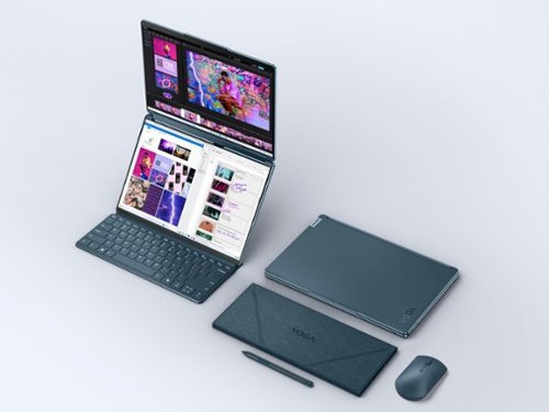 Lenovo Yoga Book 9i 2-in-1 13.3 2.8K Dual Screen OLED Touchscreen Laptop - Intel Core Ultra 7 155U with 16GB Memory - 1TB SSD - Tidal Teal BUY ONLINE