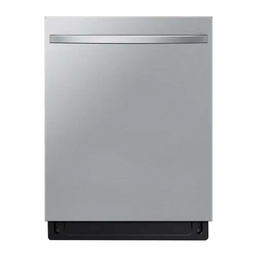 Front. Samsung - Open Box AutoRelease Smart Built-In Dishwasher with StormWash, 46 dBA - Stainless Steel.