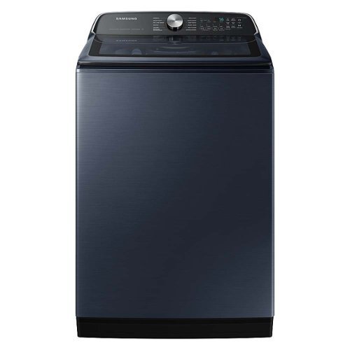 Samsung - Open Box 5.4 Cu. Ft. High-Efficiency Smart Top Load Washer with Pet Care Solution - Brushed Navy