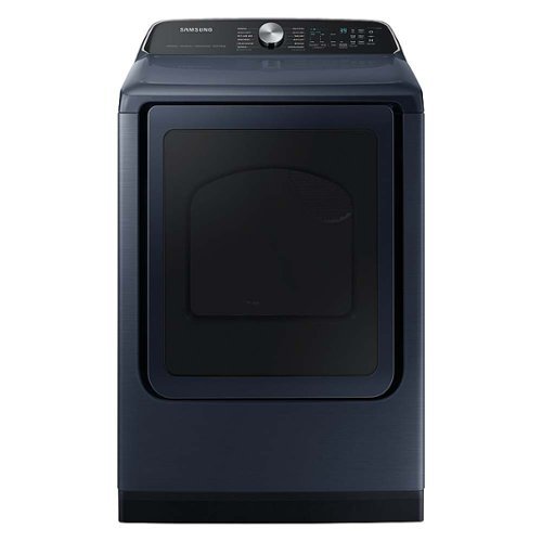 Samsung - Open Box 7.4 Cu. Ft. Smart Electric Dryer with Steam and Pet Care Dry - Brushed Navy