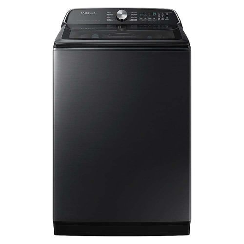 Samsung - Open Box 5.4 Cu. Ft. High-Efficiency Smart Top Load Washer with ActiveWave Agitator - Brushed Black