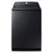 Samsung - Open Box 5.5 Cu. Ft. High-Efficiency Smart Top Load Washer with Super Speed Wash - Brushed Black-Front_Standard