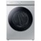 Samsung - Open Box BESPOKE 7.6 Cu. Ft. Stackable Smart Gas Dryer with Steam and AI Optimal Dry - Silver Steel-Front_Standard