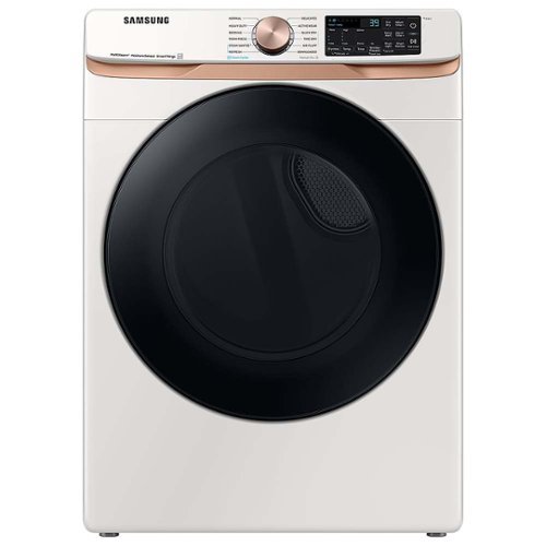 Samsung - Open Box 7.5 Cu. Ft. Stackable Smart Gas Dryer with Steam and Sensor Dry - Ivory