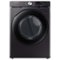 Samsung - Open Box 7.5 Cu. Ft. Stackable Smart Electric Dryer with Sensor Dry - Brushed Black-Front_Standard