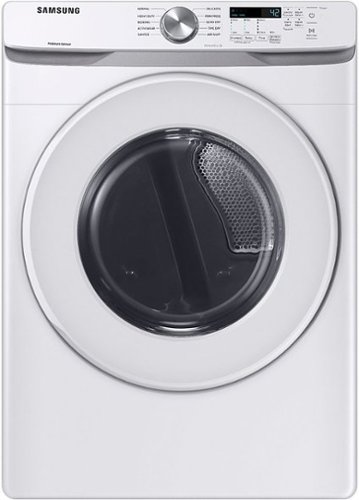 Samsung - Open Box 7.5 Cu. Ft. Stackable Electric Dryer with Long Vent Drying - White