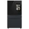 Samsung - Open Box BESPOKE 23 cu. ft. 4-Door French Door Counter Depth Smart Refrigerator with Family Hub - Matte Black Steel-Front_Standard