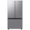 Samsung - Open Box BESPOKE 24 cu. ft. French Door Counter Depth Smart Refrigerator with Beverage Center - Stainless Steel-Front_Standard
