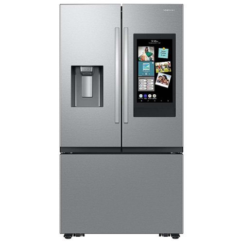 Samsung - Open Box 30 cu. ft. 3-Door French Door Smart Refrigerator with Family Hub - Stainless Steel