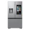 Samsung - Open Box 25 cu. ft. 3-Door French Door Counter Depth Smart Refrigerator with Family Hub - Stainless Steel-Front_Standard 
