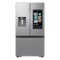Samsung - Open Box 25 cu. ft. 3-Door French Door Counter Depth Smart Refrigerator with Family Hub - Stainless Steel-Front_Standard