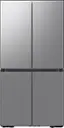 Front. Samsung - Bespoke 29 Cu. Ft. 4-Door Flex French Door Refrigerator with Beverage Center - Stainless Steel.