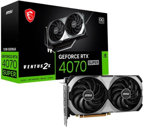 MSI - NVIDIA GeForce RTX 4070 SUPER 12GB VENTUS 2X OC 12GB GDDR6X PCI Express 4.0 Graphics Card - Black