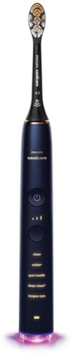 Philips Sonicare DiamondClean Smart Electric, Rechargeable toothbrush with Charging Travel Case, and 8 Brush Heads - Lunar Blue GLOBAL SHIPPING