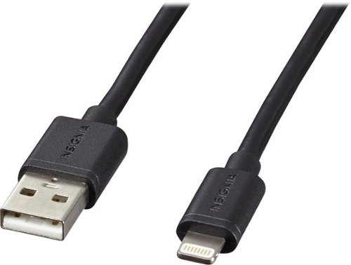  Insignia™ - Apple MFi Certified 6' USB-to-Apple® Lightning Charge-and-Sync Cable - Black