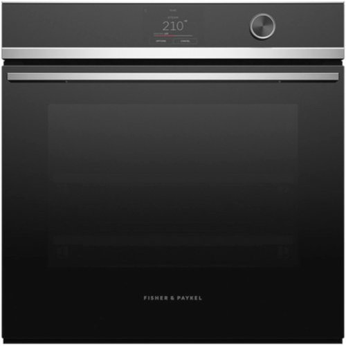 Fisher & Paykel - 24" Built-in  Single Electric Combination Steam Wall Oven with 2.5 Cu. Ft. Oven Capacity - Silver