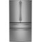 GE Profile - 29 Cu. Ft. 4-Door French Door Smart Refrigerator with Adjustable Temperature Drawer - Stainless Steel-Front_Standard