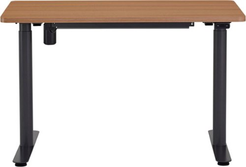 Steelcase - AMQ Sit-to-Stand Desk - Merele Base Dark Oak Top