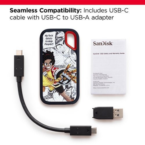 SanDisk Extreme Afrofuturism Edition 1TB External USB Type C Portable SSD - Black BUY IN SAUDI ARABIA