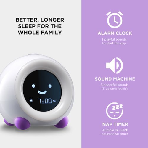 LittleHippo MELLA All-in-One Alarm Clock with Sleep Trainer for Kids - BRIGHT PURPLE BUY IN MIDDLE EAST