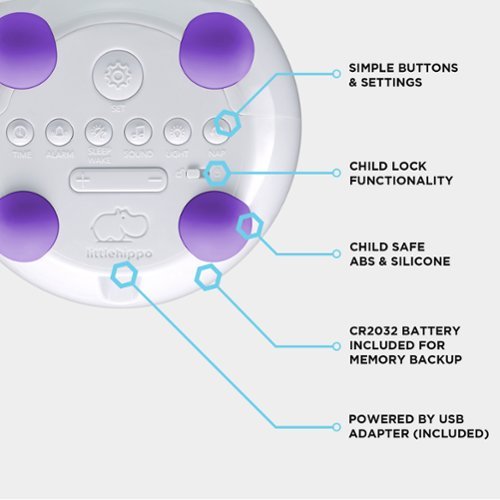 LittleHippo MELLA All-in-One Alarm Clock with Sleep Trainer for Kids - BRIGHT PURPLE BUY IN AUSTRALIA