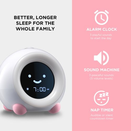LittleHippo MELLA All-in-One Alarm Clock with Sleep Trainer for Kids - BLUSH PINK BUY IN EUROPE