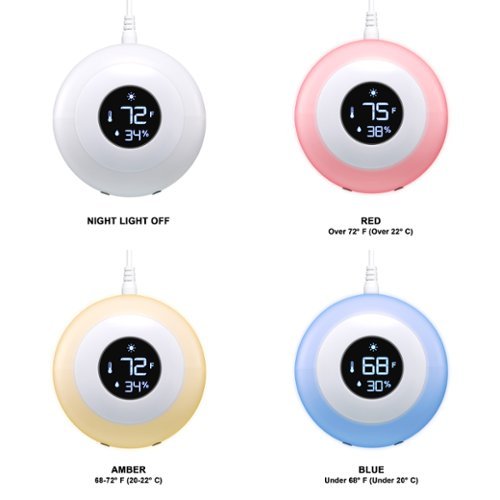 LittleHippo Kelvin Room Thermometer and Night Light - WHITE WHERE TO BUY