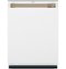 Café - 24" Top Control Smart Built-In Stainless Steel Tub Dishwasher with 3rd Rack, UltraWash and 44 dBA - Matte White-Front_Standard