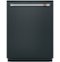 Café - 24" Top Control Smart Built-In Stainless Steel Tub Dishwasher with 3rd Rack, UltraWash and 44 dBA - Matte Black-Front_Standard