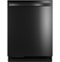 GE Profile - 24" Top Control Smart Built-In Stainless Steel Tub Dishwasher with 3rd Rack, Dedicated Jet Targeted Wash and 42 dBA - Black Stainless Steel-Front_Standard