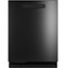 GE Profile - 24" Top Control Smart Built-In Stainless Steel Tub Dishwasher with 3rd Rack, Microban Protection and 42 dBA - Black Stainless Steel-Front_Standard