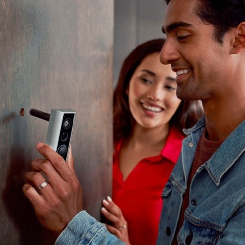 Ring Peephole Cam Video Doorbell - Battery - Satin Nickel WORLDWIDE DELIVERY