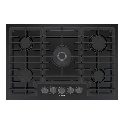 

Bosch - 800 Series 30" Built-In Gas Cooktop with 4 burners with FlameSelect - Black Stainless Steel