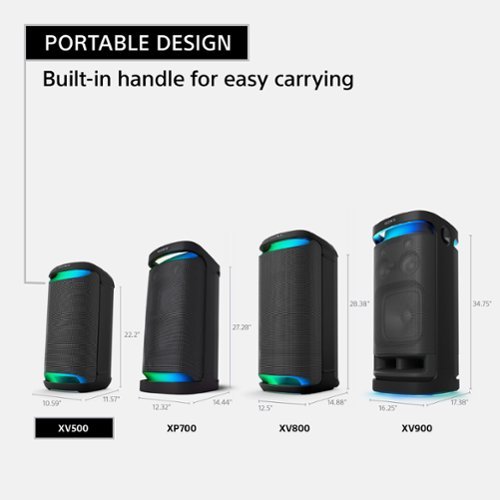 Sony XV500 X-Series Wireless Party Speaker - Black BUY IN SAUDI ARABIA
