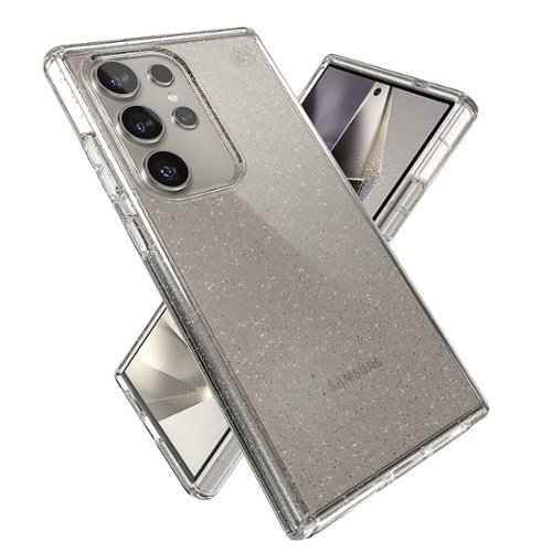 Speck Presidio2 Grip Case for Samsung Galaxy S24 Ultra - Clear/Gold Glitter GLOBAL SHIPPING
