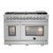 Forno Appliances - Massimo 6.58 Cu. Ft. Freestanding Dual Fuel Range - Stainless Steel-Front_Standard