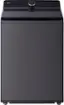 Front. LG - 5.5 Cu. Ft. High Efficiency Smart Top Load Washer with EasyUnload - Matte Black.