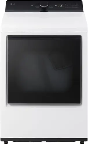 Front. LG - 7.3 Cu. Ft. Smart Gas Dryer with EasyLoad Door - Alpine White.