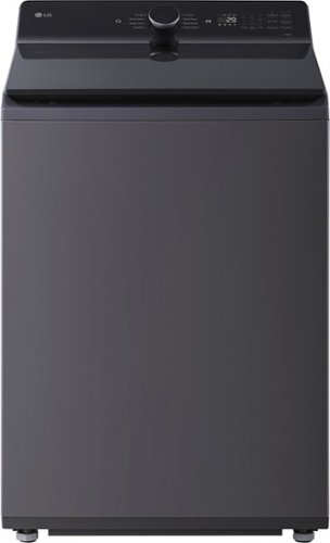 LG - 5.5 Cu. Ft. High Efficiency Smart Top Load Washer with EasyUnload - Matte Black