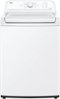 LG - 4.3 Cu. Ft. High-Efficiency Top Load Washer with SlamProof Glass Lid - White-Front_Standard