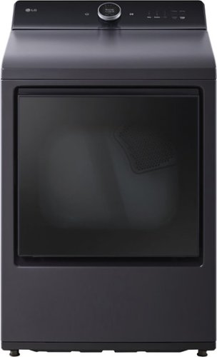 LG - 7.3 Cu. Ft. Smart Electric Dryer with Steam and EasyLoad Door - Matte Black