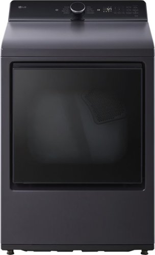 Photos - Tumble Dryer LG  7.3 Cu. Ft. Smart Gas Dryer with EasyLoad Door - Matte Black DLG8401B 