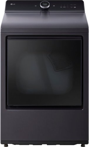 LG - 7.3 Cu. Ft. Smart Gas Dryer with Steam and EasyLoad Door - Matte Black